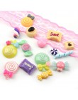 30 sztuk/partia Mix kolory projekt Cabochons mieszkanie powrót żywica brokat pastelowe konfetti cukierki żywica dla dzieci DIY o