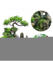 Piękna figurka z drzewem bonsai i fontanną nowoczesna ozdobna awangardowa dekoracyjna