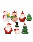 1-7 sztuk/zestaw miniaturowe choinki święty mikołaj bałwany Terrarium akcesoria pudełko wróżka figurki ogrodowe lalki wystrój do