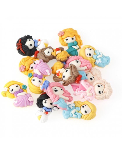 20 sztuk serial animowany Little Girl żywica rzemiosło dekoracyjne Flatback Cabochon Scrapbooking Fit telefon upiększeń DIY akce