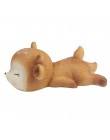 Śpiące dziecko Deer statua Mini 3D Deer figurka rzemiosło żywiczne dekoracja dla domu ogród samochód stół ornament dekoracyjny p