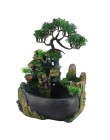 Piękna figurka z drzewem bonsai i fontanną nowoczesna ozdobna awangardowa dekoracyjna