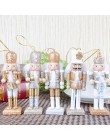5 6 sztuk/zestaw dziadek do orzechów Puppet nowy 12 CM/12.5 CM/10.5 CM Glitter Powder klasyczny dziadek do orzechów Puppet wisio