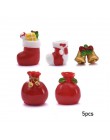 1-7 sztuk/zestaw miniaturowe choinki święty mikołaj bałwany Terrarium akcesoria pudełko wróżka figurki ogrodowe lalki wystrój do