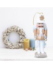 5 6 sztuk/zestaw dziadek do orzechów Puppet nowy 12 CM/12.5 CM/10.5 CM Glitter Powder klasyczny dziadek do orzechów Puppet wisio