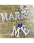 Biała drewniana litera alfabetu angielskiego DIY spersonalizowana nazwa projekt rzemiosło artystyczne wolnostojący serce ślubny 