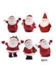 1-7 sztuk/zestaw miniaturowe choinki święty mikołaj bałwany Terrarium akcesoria pudełko wróżka figurki ogrodowe lalki wystrój do