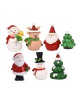1-7 sztuk/zestaw miniaturowe choinki święty mikołaj bałwany Terrarium akcesoria pudełko wróżka figurki ogrodowe lalki wystrój do
