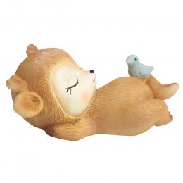 Śpiące dziecko Deer statua Mini 3D Deer figurka rzemiosło żywiczne dekoracja dla domu ogród samochód stół ornament dekoracyjny p