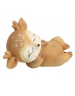 Śpiące dziecko Deer statua Mini 3D Deer figurka rzemiosło żywiczne dekoracja dla domu ogród samochód stół ornament dekoracyjny p