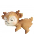 Śpiące dziecko Deer statua Mini 3D Deer figurka rzemiosło żywiczne dekoracja dla domu ogród samochód stół ornament dekoracyjny p