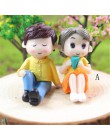 1 zestaw Mini stołek pary lalki bajki miniatury ogrodowe wystrój domek dla lalek/Terrarium figurki figurka DIY mikro element dek
