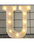 Świecące led Letter lampka nocna alfabet angielski numer lampa wesele dekoracja dekoracja bożonarodzeniowa akcesoria