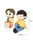 1 zestaw miłośników Sweety para krzesło figurki baśniowe miniaturki do ogrodu Gnome Moss prezent na walentynki rzemiosło żywiczn
