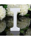 Biała drewniana litera alfabetu angielskiego DIY spersonalizowana nazwa projekt rzemiosło artystyczne wolnostojący serce ślubny 