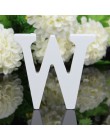 Biała drewniana litera alfabetu angielskiego DIY spersonalizowana nazwa projekt rzemiosło artystyczne wolnostojący serce ślubny 