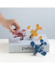 VILEAD żelaza Retro samolot figurki metalowy samolot Model Vintage szybowiec dwupłatowiec miniatury Home Decor samolot dla dziec
