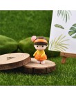 4 sztuk całkiem czysta dziewczyna miniaturowa figurka Bonsai dekoracyjne Mini bajki ogród ludzie statua ozdoby z mchu rzemiosło 