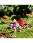 20 sztuk grzyby figurki do terrarium bajki miniatury ogrodowe Party ogród Mini grzyb ozdoba ogrodowa dekoracje z żywicy