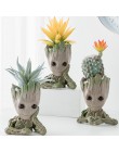 Akcesoria do dekoracji domu Baby Groot obsadka do pióra rośliny doniczka śliczne drzewo figurki miniaturowy Model dekoracja stoł