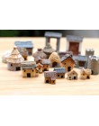 Chiński antyk Mini domek budynek Retro mikro bajki figurki ogrodowe miniatury/Terrarium Vintage ozdoby do wystroju domu DIY