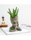 Akcesoria do dekoracji domu Baby Groot obsadka do pióra rośliny doniczka śliczne drzewo figurki miniaturowy Model dekoracja stoł