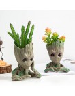 Akcesoria do dekoracji domu Baby Groot obsadka do pióra rośliny doniczka śliczne drzewo figurki miniaturowy Model dekoracja stoł