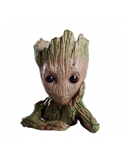 Akcesoria do dekoracji domu Baby Groot obsadka do pióra rośliny doniczka śliczne drzewo figurki miniaturowy Model dekoracja stoł