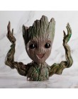 Akcesoria do dekoracji domu Baby Groot obsadka do pióra rośliny doniczka śliczne drzewo figurki miniaturowy Model dekoracja stoł