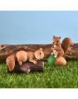 4 sztuk/zestaw piękny Model rodziny wiewiórka Cartoon figurka zwierzątko domek dla lalek ciasto Home Decor miniaturowa bajkowa d