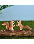 4 sztuk/zestaw piękny Model rodziny wiewiórka Cartoon figurka zwierzątko domek dla lalek ciasto Home Decor miniaturowa bajkowa d