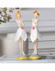 2 sztuk/zestaw piękny anioł rzemiosło żywiczne figurki wróżek prezent ślubny dekoracja domu hogar moderno U0926