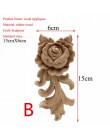 VZLX nowy kwiat rzeźbione w drewnie naturalne drewniane aplikacje na szafka niepomalowane drewniane listwy naklejka dekoracyjna 