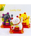 Chiński szczęście bogactwo macha kot złoto macha ręka kot Home Decor witamy macha kot rzeźba statua wystrój samochodu Ornament