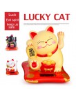 Chiński szczęście bogactwo macha kot złoto macha ręka kot Home Decor witamy macha kot rzeźba statua wystrój samochodu Ornament