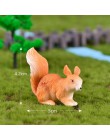 Symulacja mały lisek zając królik wiewiórka figurka zwierzątka home decor miniaturowe bajkowe akcesoria do dekoracji ogrodu stat