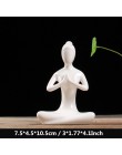 VILEAD 12 style białe ceramiczne figurki jogi Ename joga miniatury streszczenie Yog Stattues Yoj figurki Vintage Home Decor