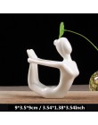 VILEAD 12 style białe ceramiczne figurki jogi Ename joga miniatury streszczenie Yog Stattues Yoj figurki Vintage Home Decor