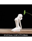 VILEAD 12 style białe ceramiczne figurki jogi Ename joga miniatury streszczenie Yog Stattues Yoj figurki Vintage Home Decor