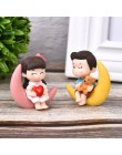 2 sztuk/zestaw New Arrival księżyc para pcv romantyczny figurki rzemiosła dekoracyjne ozdoby dla Bonsai dekoracje na stół