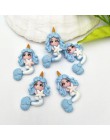 10 sztuk/partia nowy kawaii flatback żywica jednorożec syrenka księżniczka cabochons akcesoria symulowane polimeru gliny cartoon