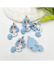 10 sztuk/partia nowy kawaii flatback żywica jednorożec syrenka księżniczka cabochons akcesoria symulowane polimeru gliny cartoon