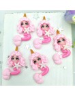 10 sztuk/partia nowy kawaii flatback żywica jednorożec syrenka księżniczka cabochons akcesoria symulowane polimeru gliny cartoon