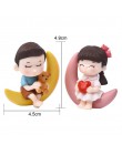 2 sztuk/zestaw New Arrival księżyc para pcv romantyczny figurki rzemiosła dekoracyjne ozdoby dla Bonsai dekoracje na stół