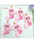 10 sztuk/partia nowy kawaii flatback żywica jednorożec syrenka księżniczka cabochons akcesoria symulowane polimeru gliny cartoon