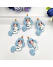 10 sztuk/partia nowy kawaii flatback żywica jednorożec syrenka księżniczka cabochons akcesoria symulowane polimeru gliny cartoon