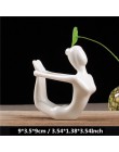VILEAD 12 style białe ceramiczne figurki jogi Ename joga miniatury streszczenie Yog Stattues Yoj figurki Vintage Home Decor