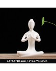 VILEAD 12 style białe ceramiczne figurki jogi Ename joga miniatury streszczenie Yog Stattues Yoj figurki Vintage Home Decor