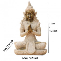 VILEAD 16 styl posąg buddy natura piaskowiec tajlandia rzeźba buddy hinduskie Fengshui figurka medytacja miniaturowy wystrój dom