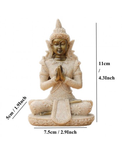 VILEAD 16 styl posąg buddy natura piaskowiec tajlandia rzeźba buddy hinduskie Fengshui figurka medytacja miniaturowy wystrój dom